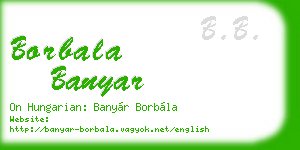 borbala banyar business card