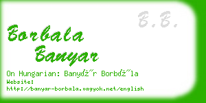 borbala banyar business card